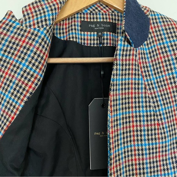 NWT Rag & Bone Elliot Plaid Wool Blazer Jacket - Picture 8 of 10